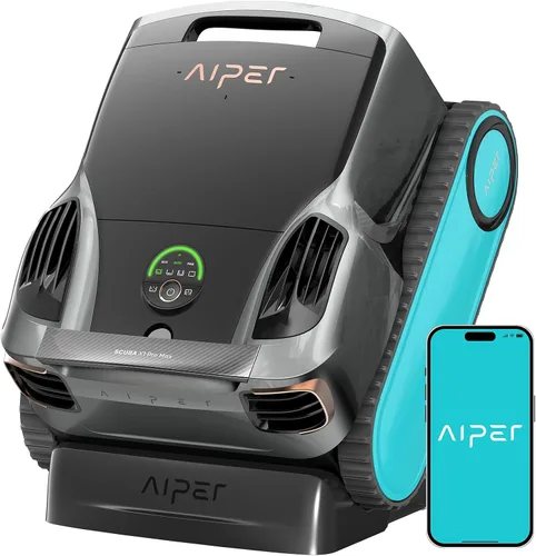 Aiper Scuba X1 Pro Max Robot de limpieza de piscinas todo en uno y desnatador con succión de 8,500 GPH, filtración ultrafina, estacionamiento