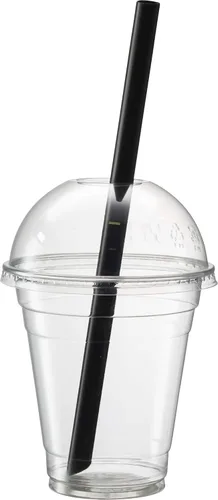 Miniatura 7 de Pajitas para batido grandes, desechables, color negro, de boca ancha, grandes pajitas de batido de 9 pulgadas de alto/alto, paquete de 100