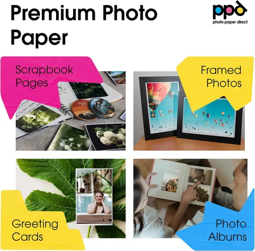 Miniatura 4 de PPD Papel fotográfico brillante para impresora de inyección de tinta, hojas imprimibles de calidad prémium de 5 x 7 pulgadas para imagen