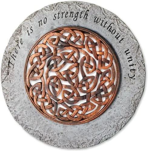 Roman Giftware Inc., Garden Collection, escalón redondo celta de 12 pulgadas de profundidad, religioso, inspirador, duradero (12 x 1 x 12)