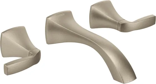 Moen Voss T6906BN - Kit de ajuste de grifo de baño de níquel cepillado con dos manijas para montaje en pared, requiere válvula, T6906