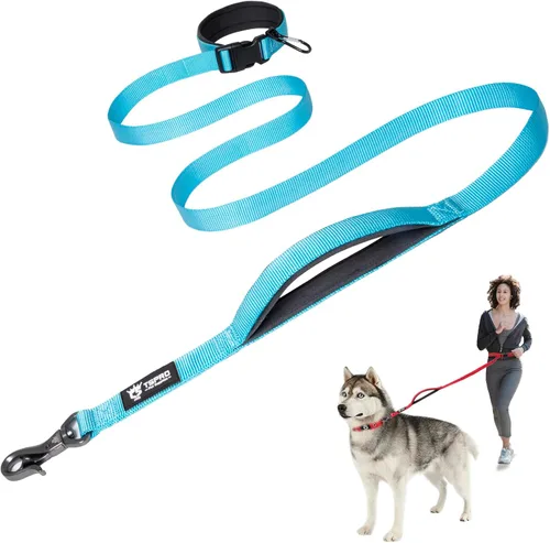 Miniatura 21 de TSPRO Correa táctica para perro, manos libres, resistente, ajustable, con mango acolchado y cierre de seguridad de metal para caminar, correr