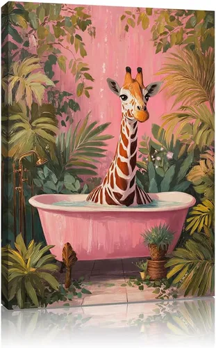 Miniatura 15 de Lienzo enmarcado vintage para pared, diseño de conejo, conejo, póster para decoración del hogar y Pascua, 13.5 x 13.5 pulgadas Granero rústico
