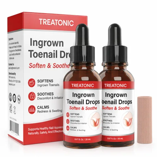 Miniatura 8 de Treatonic Kit de Tratamiento de Uñas Encarnadas – Gotas Suavizantes de Uñas y Conjunto de Cortaúñas de Precisión para Eliminación para el Cuidado
