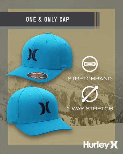 Miniatura 121 de Hurley Gorra de béisbol para hombre - Flexfit - Gorras de béisbol ajustadas para hombre (tamaños: S-XL)