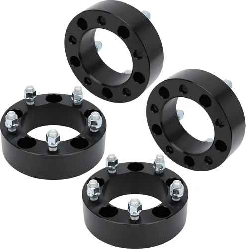 Miniatura 31 de IRONTEK Espaciadores de rueda de 0.157 x 4.000 in, espaciadores forjados reales de 2 pulgadas con orificio de cubo de 2.697 in M12x1.25 pernos aptos