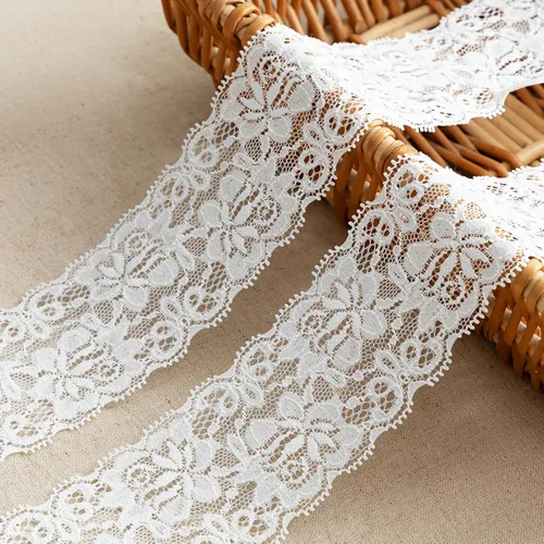 Miniatura 8 de Cinta de encaje, cinta de volantes, cinta de encaje negro de 6 yardas, adornos de cordones negros de 1.8 pulgadas de ancho, cintas delicadas