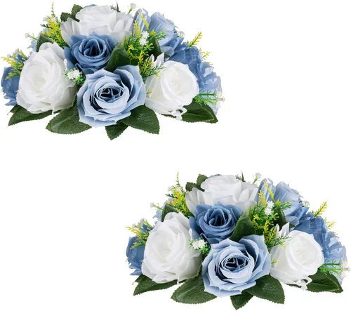 Miniatura 44 de Centros de mesa de flores para mesas de boda: decoraciones de mesa de Halloween, bolas de flores negras, centros de mesa para compromiso, ceremonia