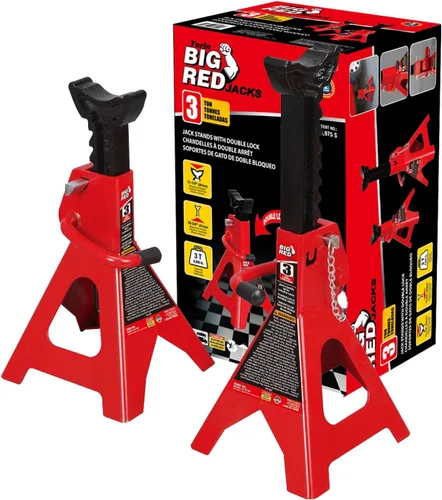 Miniatura 10 de BIG RED T43202 Torin - Gatos de acero resistentes para coches, capacidad de 3 toneladas (6,000 libras), 1 par (no apto para SUV, camiones)