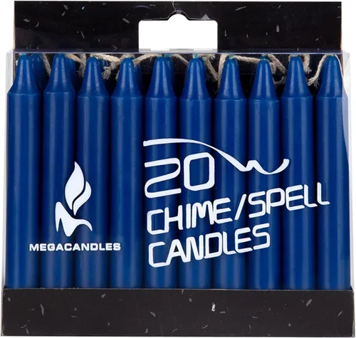 Miniatura 3 de Mega Candles 20 piezas Velas Cónicas Mini Exquisitas Azul Oscuro Sin Aroma para Hechizos, 4 Pulgadas de Alto x 1/2 Pulgada de Diámetro, Velas