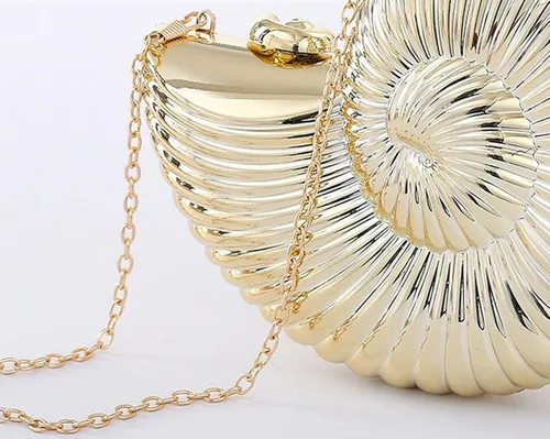 Miniatura 7 de QZUnique Conch - Bolso bandolera con correa de cadena para mujer, de acrílico