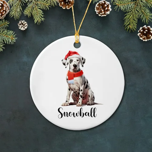 Miniatura 20 de Bichon Frise - Adorno de cerámica de Navidad 2025, adornos personalizados de Bichon Frise regalos para los amantes de los perros, bonito adorno
