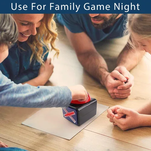 Miniatura 5 de BEAN LIEVE Zumbadores de juego con sonido, paquete de 2 botones zumbadores con luces, zumbadores de programas de juegos para la familia, botones
