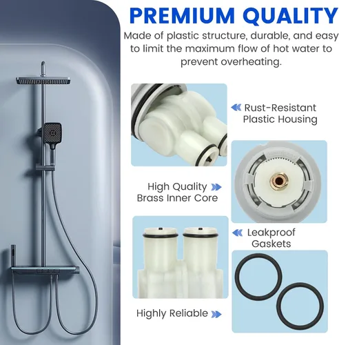 Miniatura 5 de RP46074 Conjunto de cartucho de válvula de ducha, cartucho de ducha para ducha y bañera serie 13/14, kit de reparación de cartucho de válvula