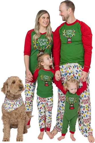 Lazy One Pijamas de Navidad familiares a juego, pijamas de Navidad a juego para familia, adultos, adolescentes, niños y bebés