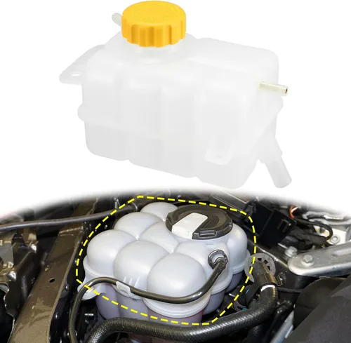 Miniatura 3 de X AUTOHAUX 1 Unidades Refrigerante Radiador Depósito Depósito 96930818 95216944 Refrigerante Desbordamiento Botella con Tapa para Pontiac G3 Base