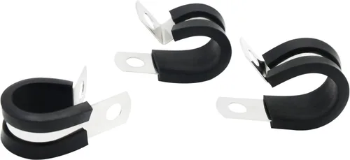 Miniatura 7 de 16 abrazaderas de cable de acero inoxidable de 5/8 pulgadas, abrazaderas de goma, herramientas de abrazadera, clips de cable para instalación