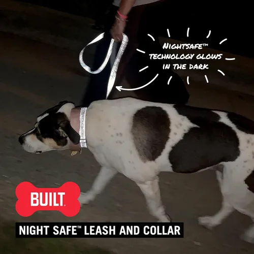 Miniatura 9 de BUILT Pet Nightsafe - Collar para perro pequeño, rosa y gris