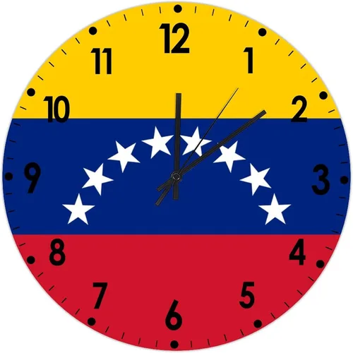 Miniatura 546 de Cheyan Reloj de pared con bandera de Canadá de 12 pulgadas, silencioso, sin tictac, de PVC, funciona con pilas, reloj redondo decorativo, regalo