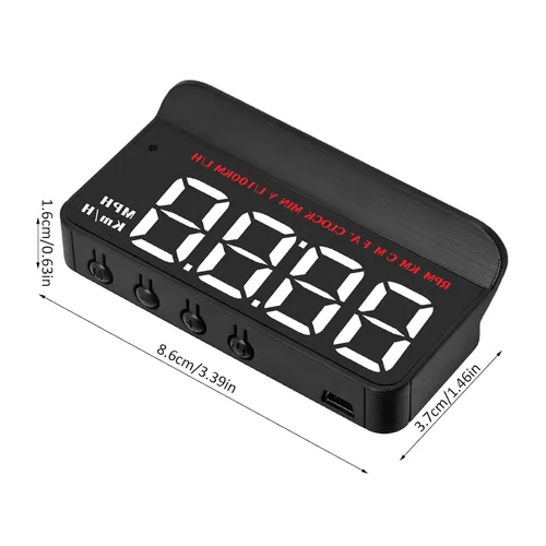 Miniatura 2 de Aramox Pantalla HUD para automóvil OBD2, velocímetro digital con advertencia de sobrevelocidad, pantalla de parabrisas de cabeza para automóviles