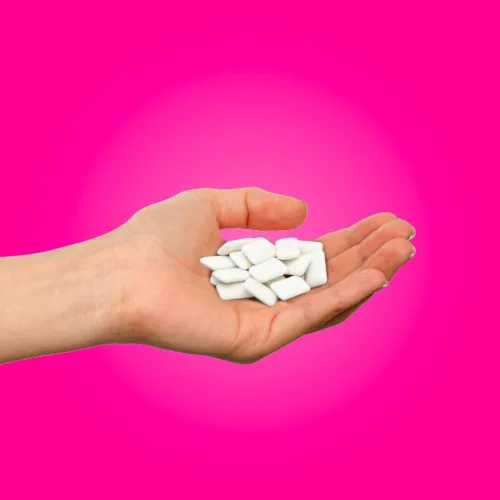 Miniatura 4 de PUR - Chicle de sabor menta y granada elaborado con 100 % xilitol, sin azúcar, aspartamo ni transgénicos, vegano, 55 chicles (paquete de 3 unidades)