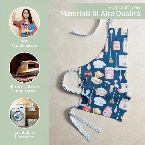 Miniatura 3 de Maison d' Hermine 100% Cotton Apron for women with Pocket Kitchen Chef Apron for Men Cooking Spring Summer 019 - Vamos a hornear
