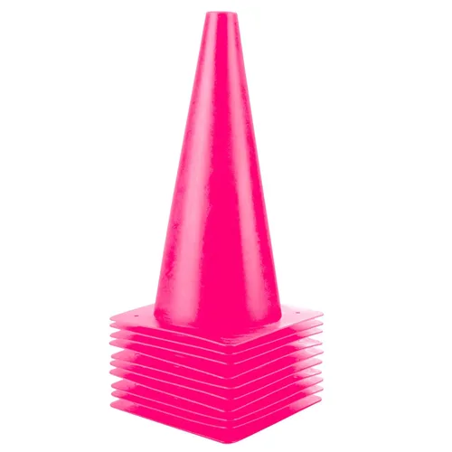 Miniatura 10 de Conos deportivos de entrenamiento de tráfico de 12 pulgadas, [paquete de 10] conos de seguridad naranjas, conos de baloncesto de fútbol