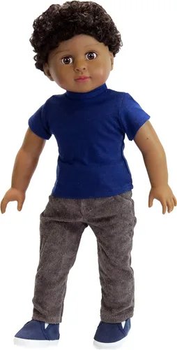 Miniatura 2 de American Fashion World Camiseta de manga corta azul marino para muñecas de 18 pulgadas Calidad premium y diseño moderno Ropa de muñecas Moda