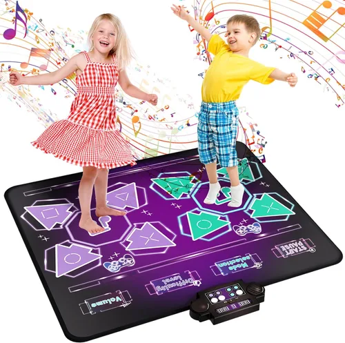 Miniatura 9 de Joyvalley Juguetes de Alfombra de Baile para Niños - Almohadilla de Baile para 2 Jugadores Regalos para Niñas Niños Pequeños de 3 4 5 6 7 8 9 + Años