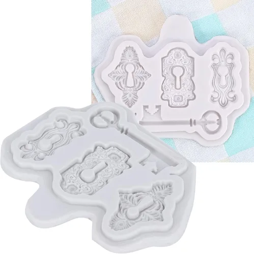 Miniatura 5 de Patrón de llave de silicona para fondant de chocolate, para decoración de pasteles, decoración de cupcakes, dulces, horneado, fabricación