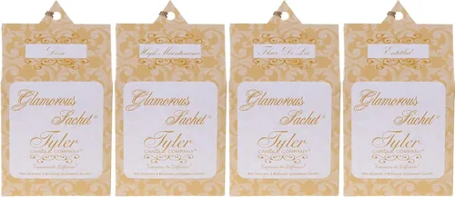 Tyler Paquete de sobres glamorosos de vela (4 sobres glamorosos reutilizables cada uno) (Diva, alto mantenimiento, flor de lis, titulado)