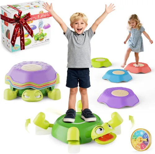 Piedras Escalonadas para Niños y Pequeños de 3-5 años, 6 Piezas de Juguetes Sensoriales Antideslizantes y Curso de Obstáculos para Juego en