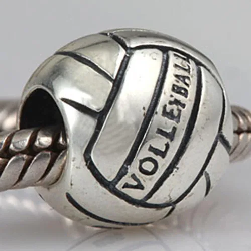 Miniatura 2 de Encanto de voleibol de plata de ley 925 encanto deportivo para pulsera Pandoar (A)