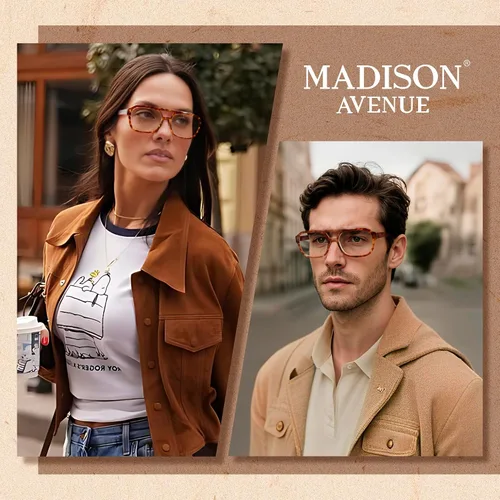 Miniatura 2 de Madison Avenue Lentes retro con bloqueo de luz azul de aviador para mujeres y hombres con funda, anteojos rectangulares de moda para computadora