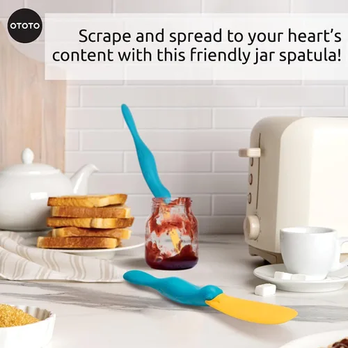 Miniatura 3 de OTOTO Splatypus - Espátula en tarro para recoger y raspar, utensilios de cocina únicos y divertidos para amantes de la comida, sin BPA y 100% seguro