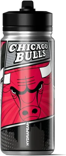 Miniatura 30 de Hydrapeak Milwaukee Bucks - Botella de agua de acero inoxidable con licencia oficial de la NBA de 20 onzas con tapa con pajilla, botella deportiva