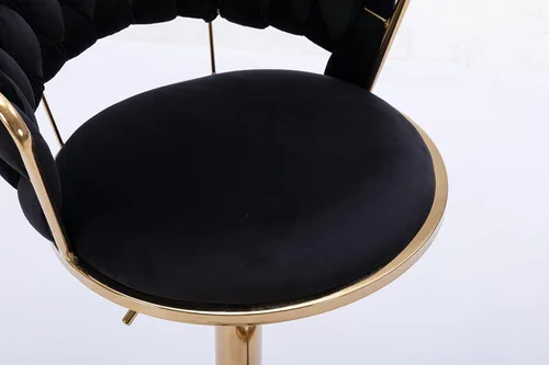 Miniatura 7 de Juego de 2 taburetes de bar tejidos de terciopelo, taburetes de cocina de altura ajustable, silla de isla, sillas de bar giratorias de 360°, chasis