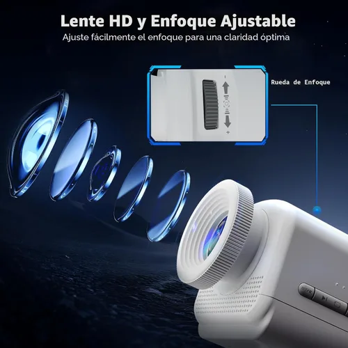 Miniatura 5 de Rossetta Proyector 3D, Mini Proyector de Galaxia HD 3D con Altavoz Bluetooth y Control Remoto, Temporizador de 1/2H, 60 Temas, Luz Nocturna