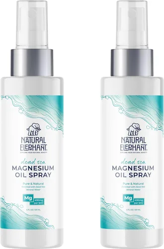 Miniatura 10 de Natural Elephant Spray de aceite de magnesio del Mar Muerto para uso tópico 100% puro 6.7 onzas líquidas (paquete de 2) Promueve la relajación