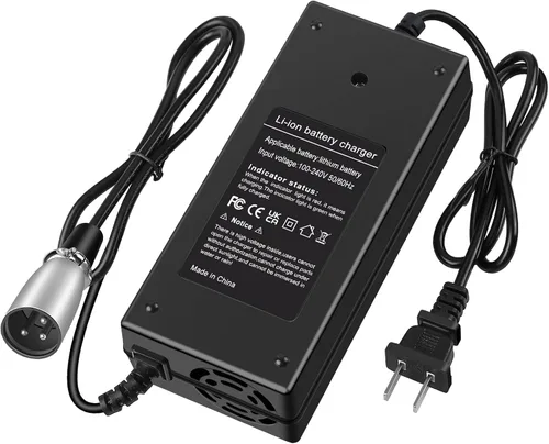 Cargador de 42V 2A para E300 Mini Dirt MX650 650 Razor MX500, MX650, GT GT750 Schwinn S1000, S600, Ezip E1000 GoGo con batería de litio XLR 36V