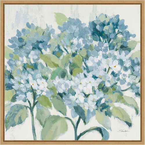 Miniatura 10 de Amanti Art Silvia Vassileva - Lienzo enmarcado para pared, 30 x 30 pulgadas, diseño romántico de hortensias azules, lienzo enmarcado para pared