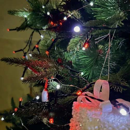 Miniatura 8 de OZS Guirnalda de luces de Navidad conectables rojas y blancas, paquete de 2 luces de Navidad de 164 pies en total de 400 LED para Rojo y blanco