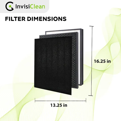 Miniatura 5 de InvisiClean Claro True HEPA/filtro de repuesto de carbón activado, filtro original para purificador de aire InvisiClean Claro IC-4524