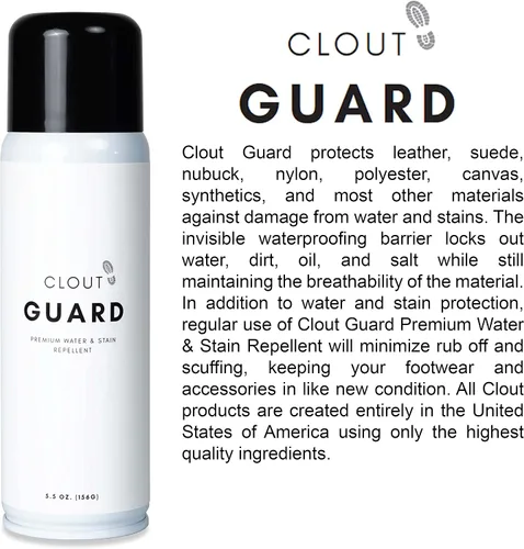 Miniatura 5 de CLOUT Guard - Repelente de agua y manchas de alta calidad, impermeable y protege gamuza, cuero, nobuck, tela, nailon, poliéster y más, protector