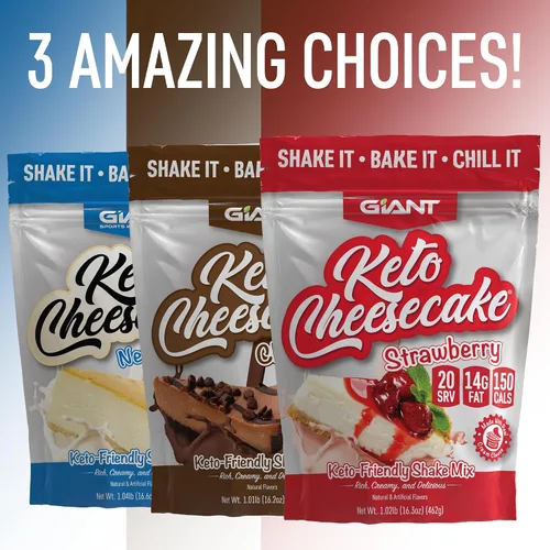 Miniatura 6 de Giant Sports - Mezcla de batido de queso Keto - Deliciosa mezcla de polvo de dieta cetogénica baja en carbohidratos, sin gluten, funciona muy bien