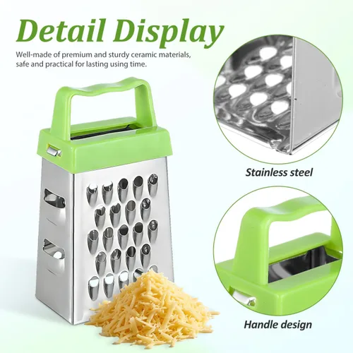 Miniatura 5 de OSALADI Mini rallador de queso, paquete de 6 ralladores de cocina de acero inoxidable para ajo, jengibre y verduras, triturador de caja multifunción