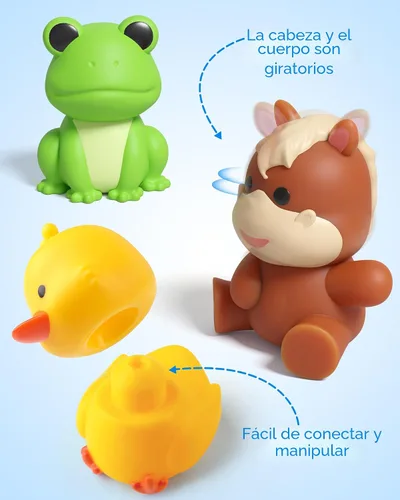 Miniatura 2 de Coogam 10 piezas de juguetes de animales de granja para emparejar, juegos de clasificación de motricidad fina para niños de 1 a 3 años, juguete