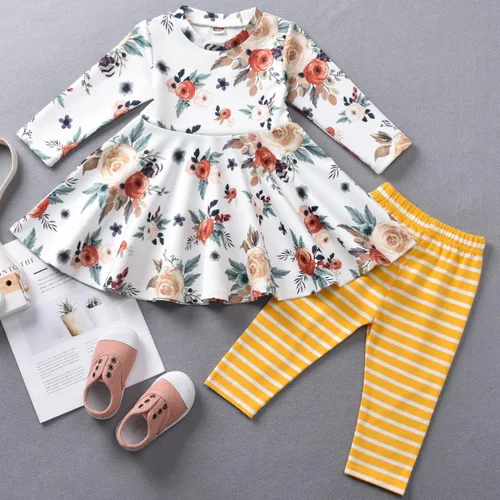 Miniatura 5 de Conjunto de ropa de otoño para niñas pequeñas, túnicas altas, leggings, ropa boutique