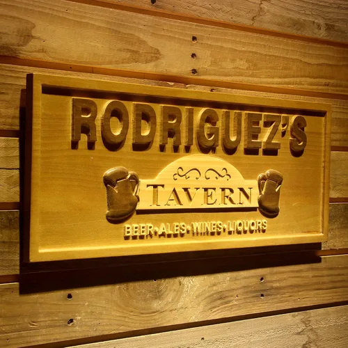 Miniatura 12 de ADVPRO wpa0053 - Letrero personalizado con nombre grabado en 3D de madera para el hogar, bar, cerveza, decoración del hogar, placas de casa de lago
