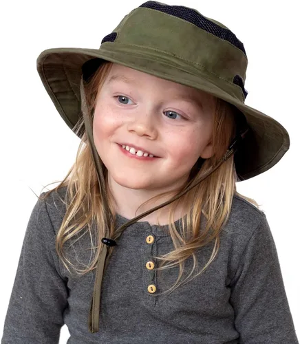 JAN & JUL Gorro de jaspe junior para niños, algodón UPF 50+, talla ajustable